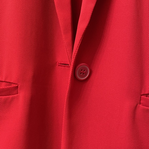 •Leith• Oversized Lightweight Red Boyfriend Blazer - Picture 10 of 13